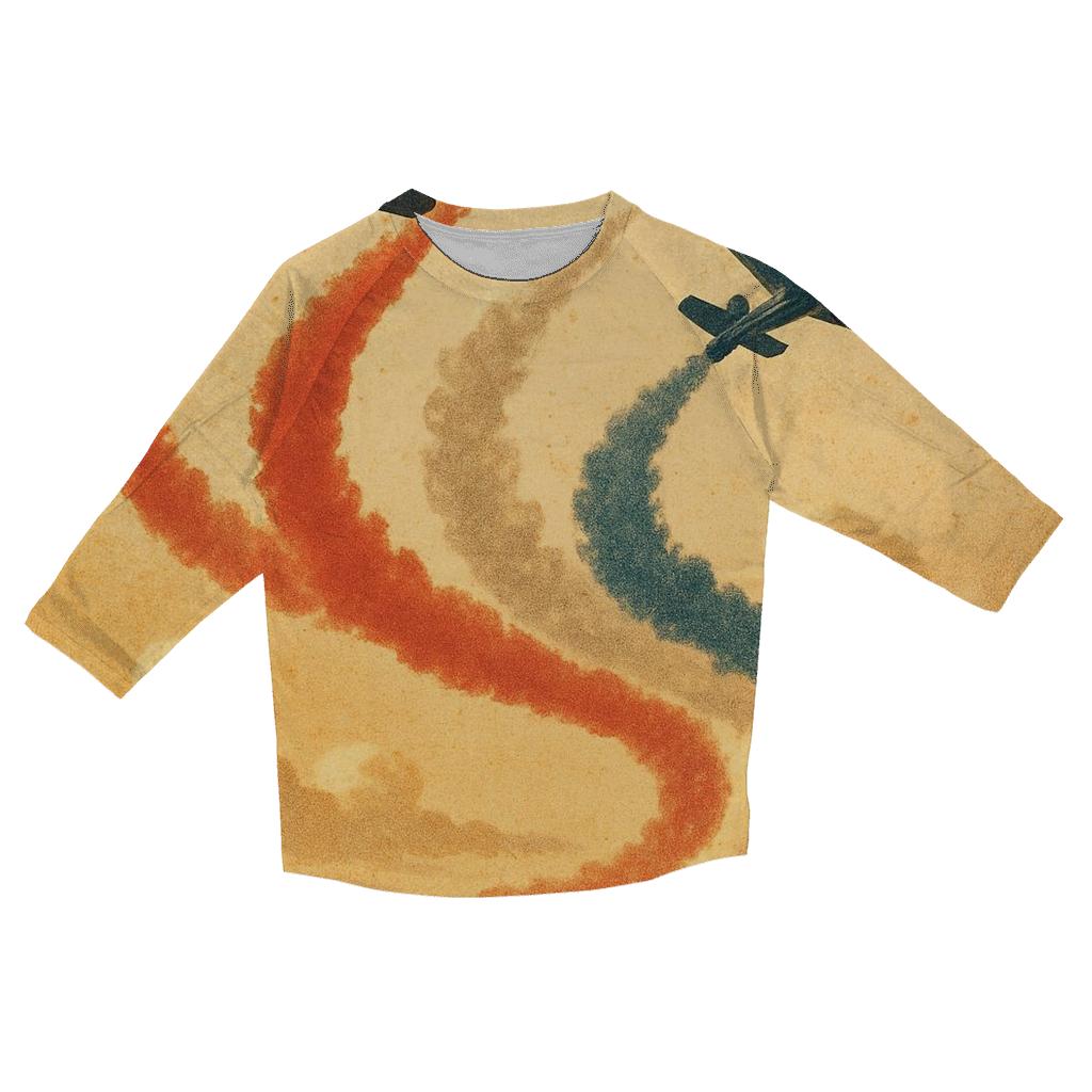 Vintage Airshow Banner Trails trendy 3/4 sleeve tops