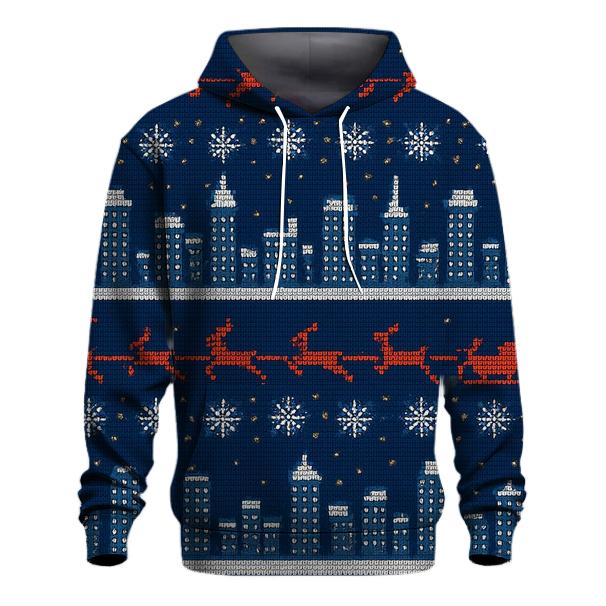 Midnight Sleigh Skyline Stripes premium hoodies