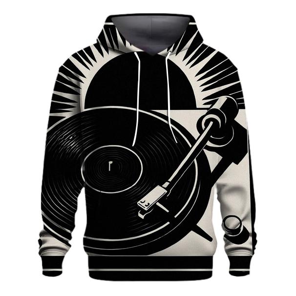 Monochrome Turntable Eclipse printed hoodies