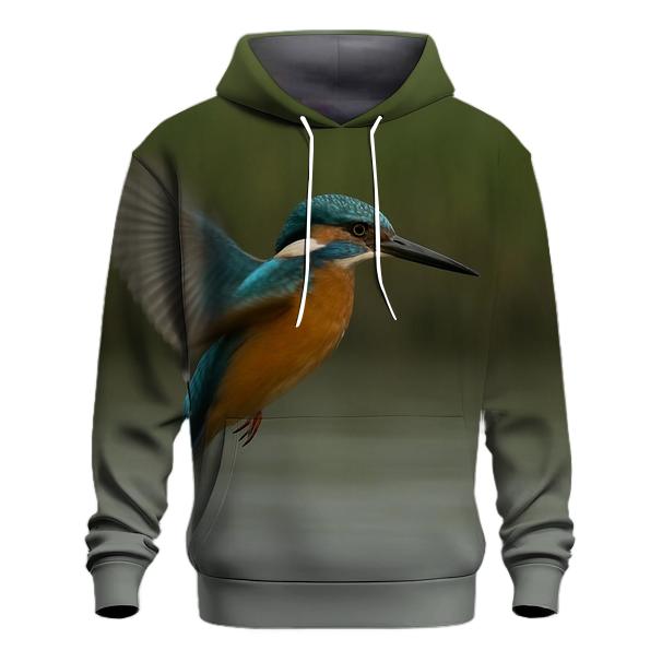 Estuary Hover Kingfisher embroidered hoodies