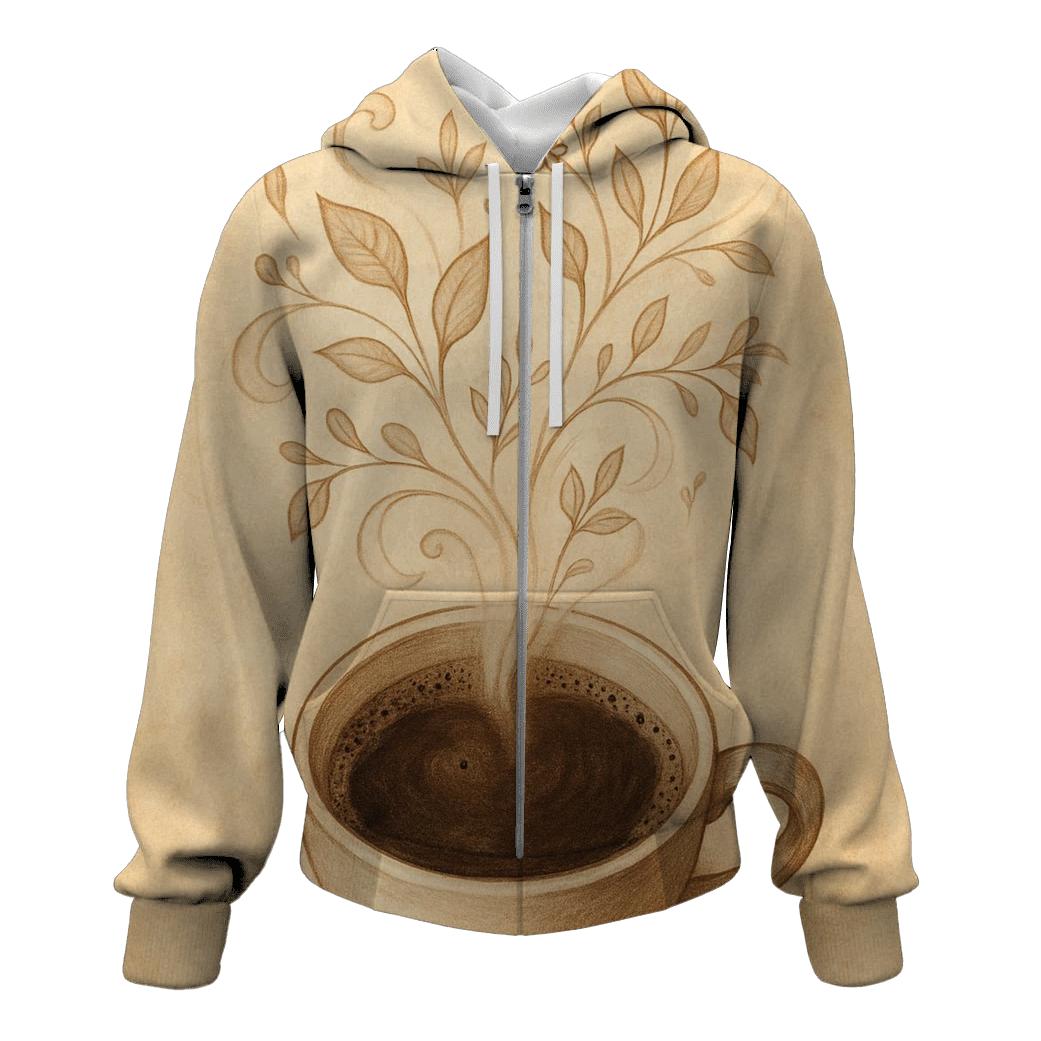 Sepia Steam Garden designer hoodies