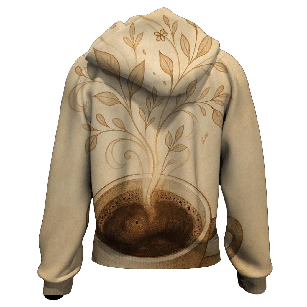 Sepia Steam Garden designer hoodies
