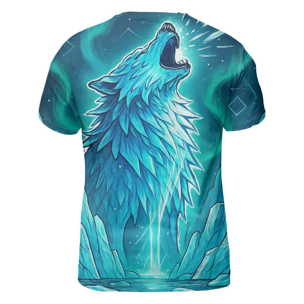 Celestial Frostbite Wolf designer pattern shirts