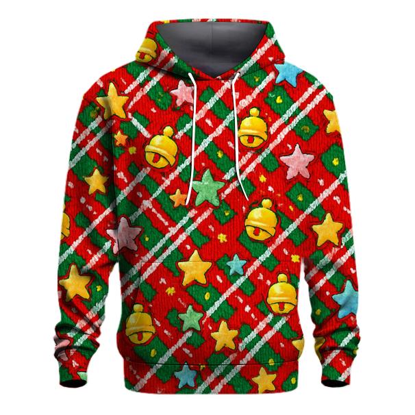 Candy Cane Pixel Plaid Circus hoodie designs