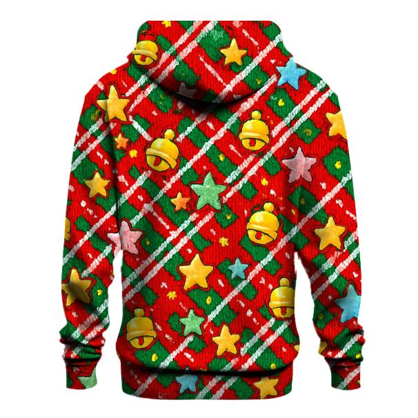 Candy Cane Pixel Plaid Circus hoodie designs