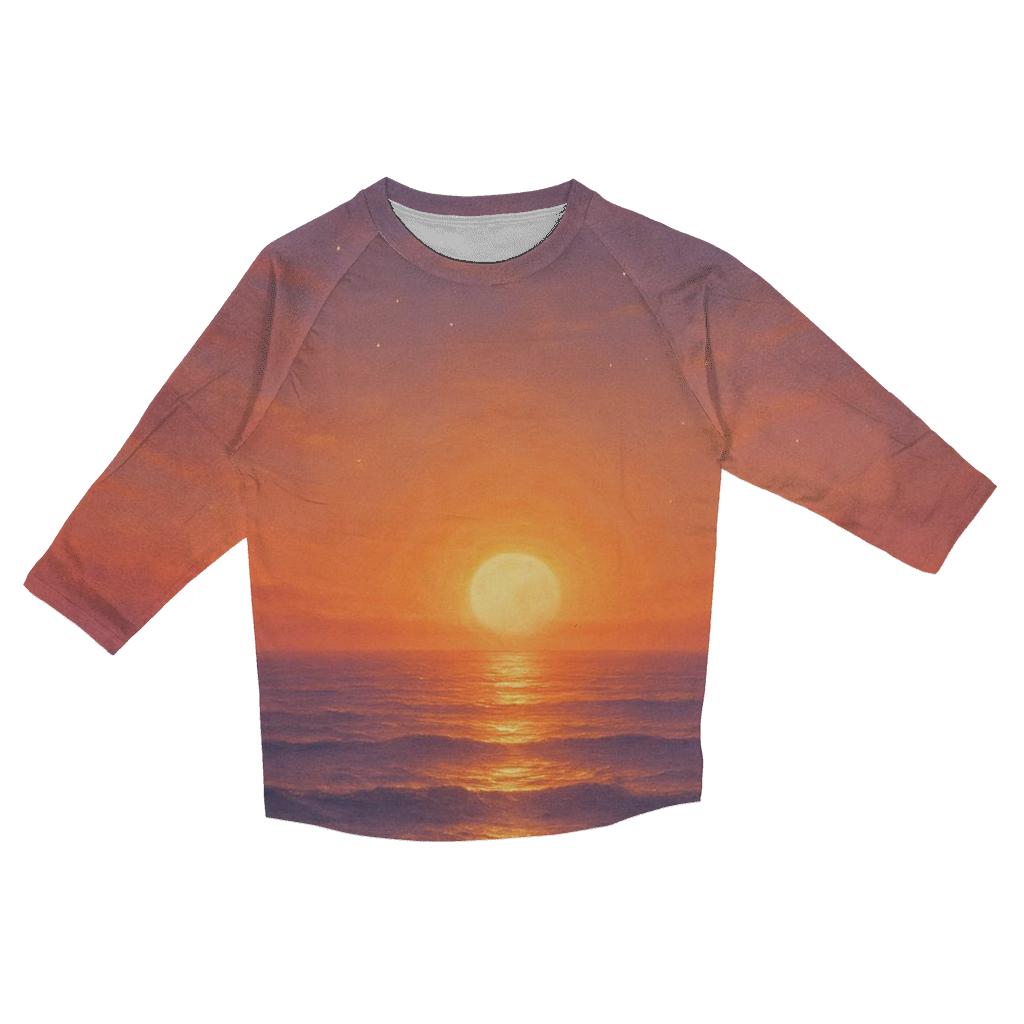 Celestial Tides At Dusk fashion 3/4 sleeve shirts
