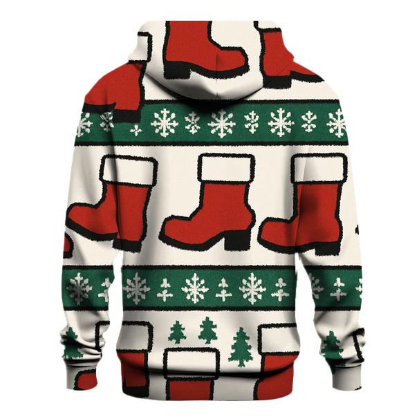 Santa Boot Step Repeat premium hoodies