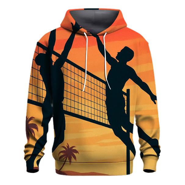 Beach Volleyball Sunset Leap hoodie styles