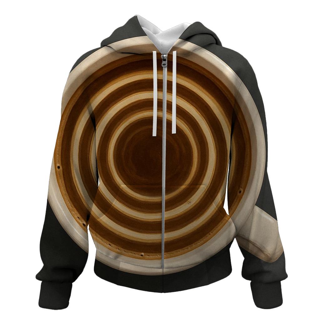 Cream Ripple Topview printed hoodies