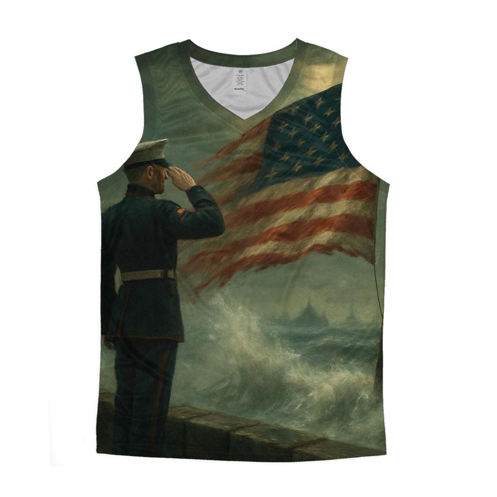 Silent Salute At The Sea Wall sports performance tank tops