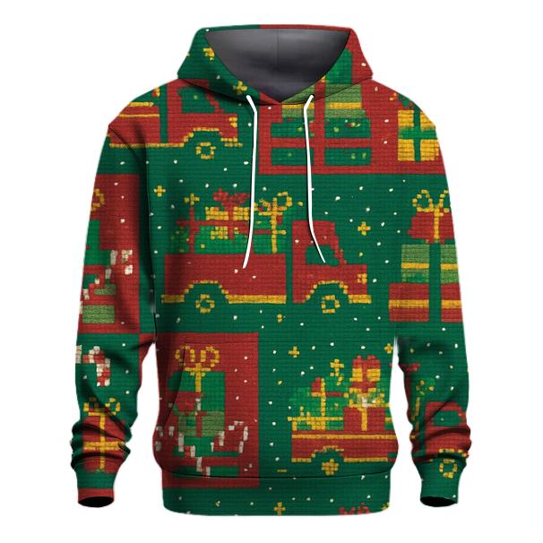 North Pole Traffic Jam Panels printed hoodies