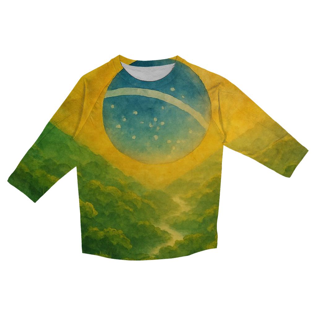 Brazilian Forest Flag Dream custom 3/4 sleeve shirts