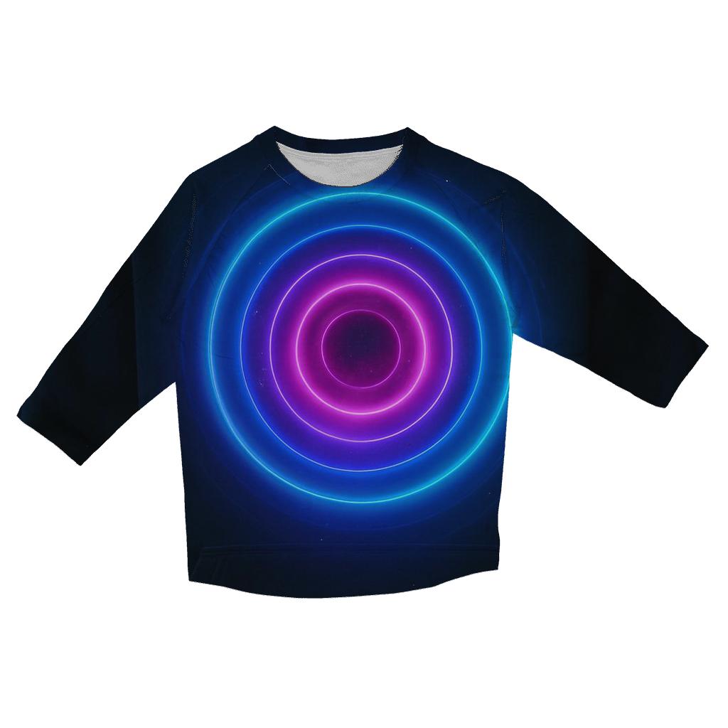 Chromatic Pulse Gradient fashion 3/4 sleeve shirts