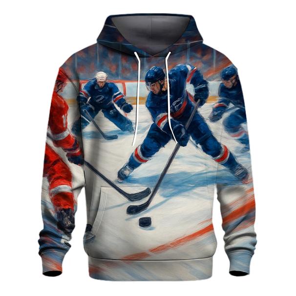 Ice Hockey Rink Battle Blur hoodies fashion