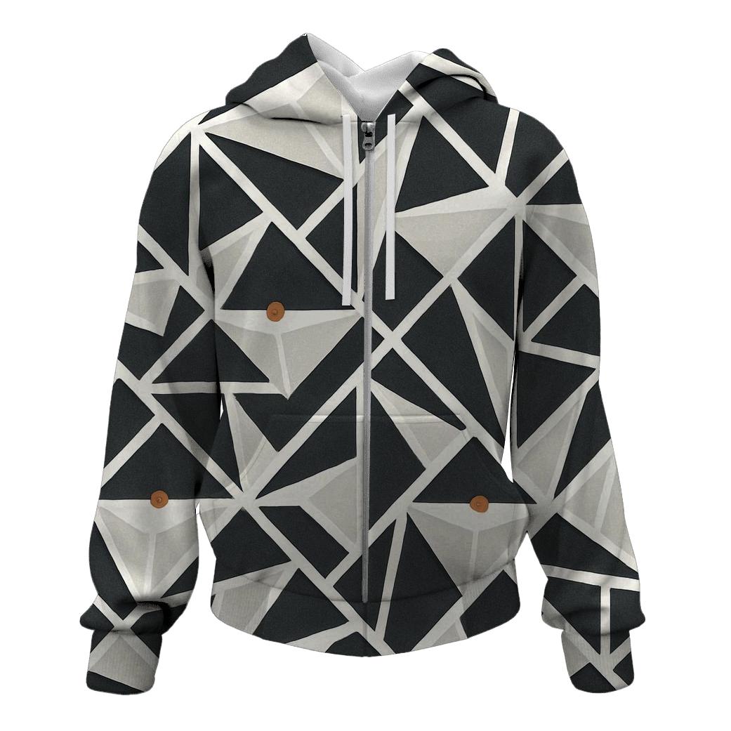 Geometric Filter Weave embroidered hoodies