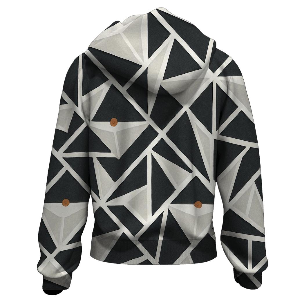 Geometric Filter Weave embroidered hoodies