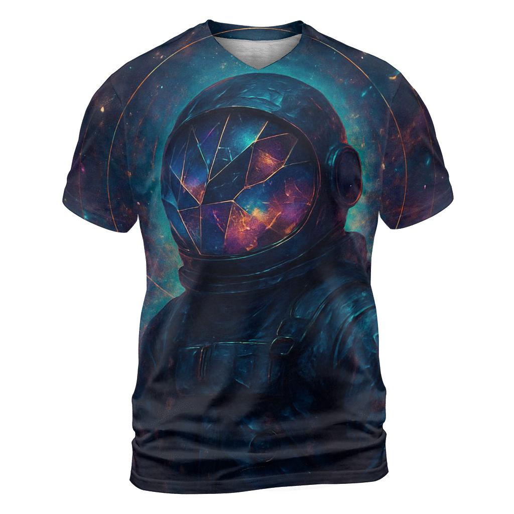 Astronaut Of Fractured Realities vibrant all-over design tees