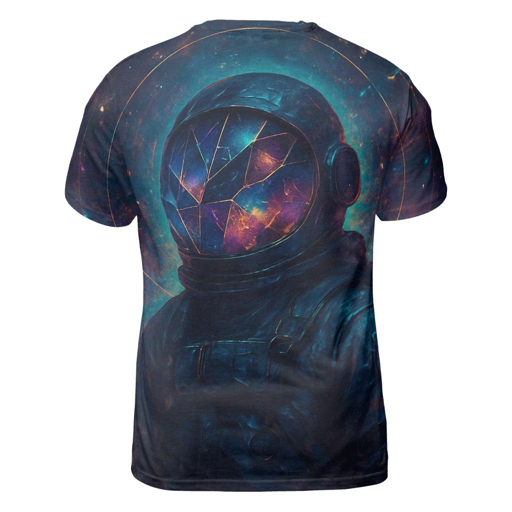 Astronaut Of Fractured Realities vibrant all-over design tees