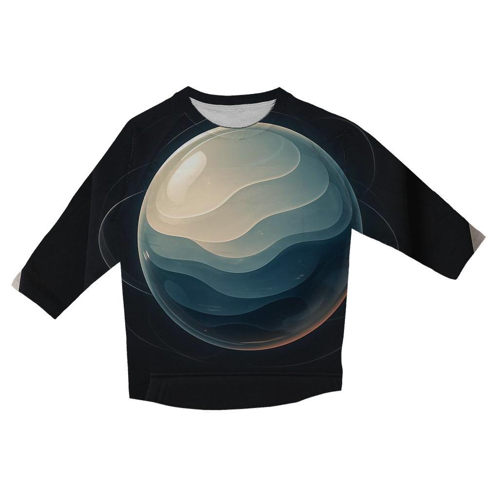 Lunar Mirage Gradient fashion 3/4 sleeve shirts
