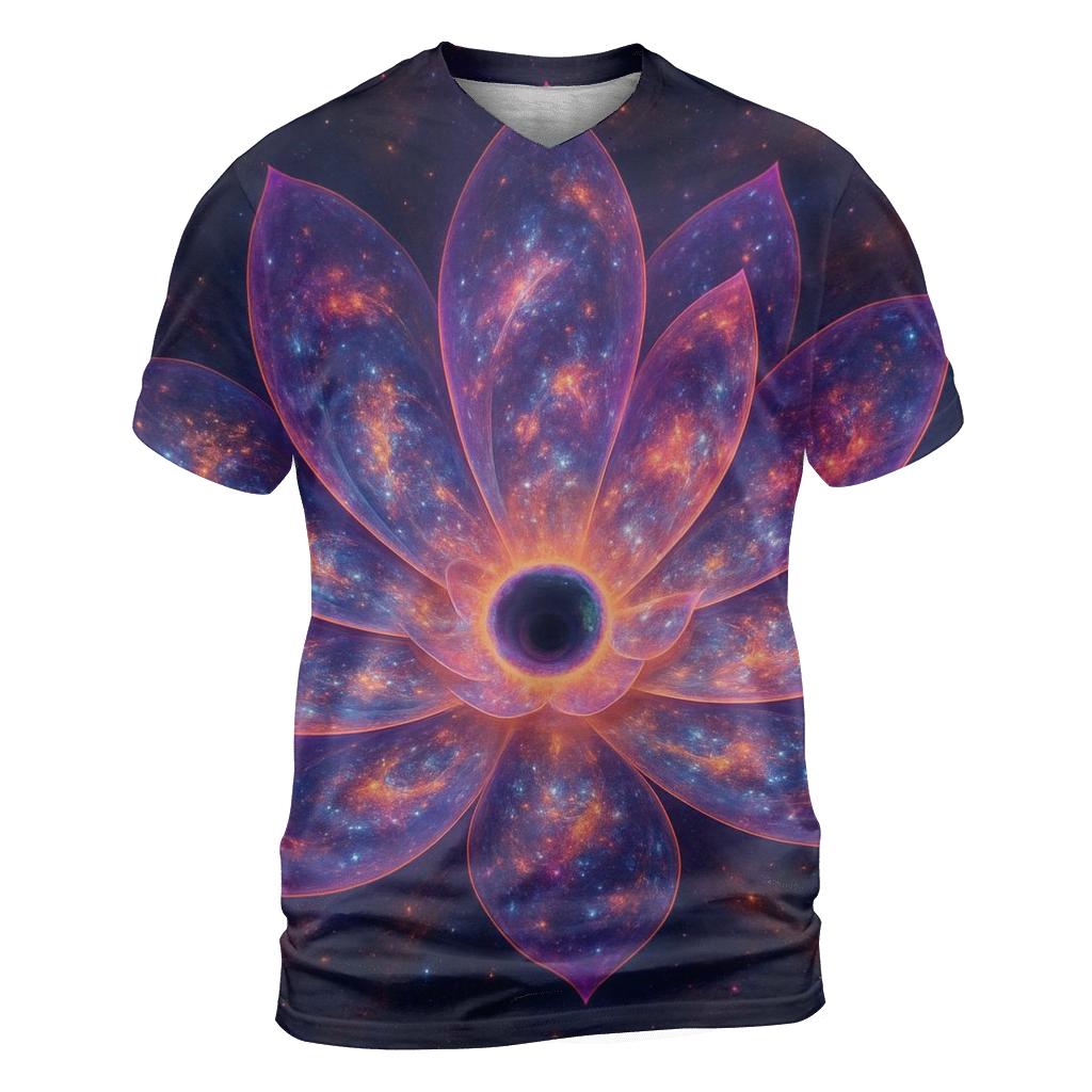 Quantum Lotus Galaxy Bloom custom all-over print shirts