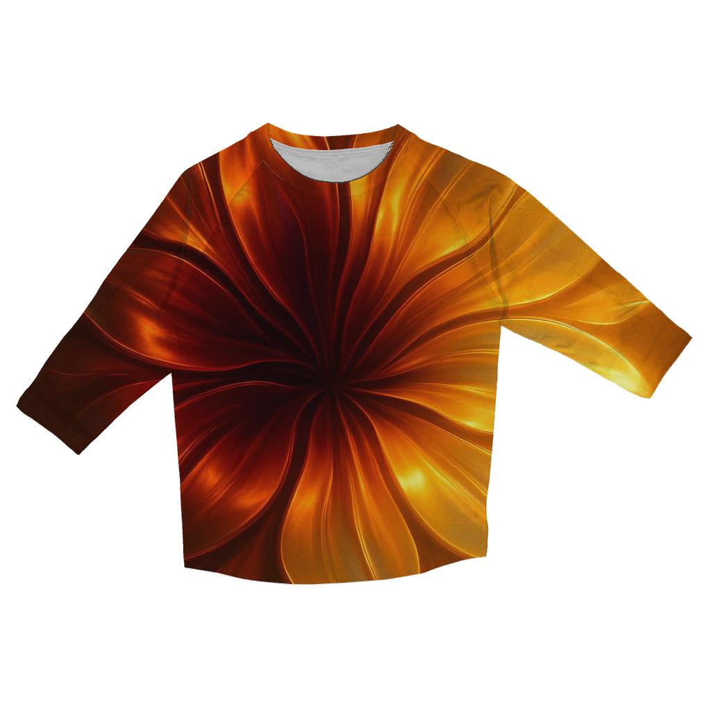 Solar Bloom Gradient printed three quarter sleeve shirts