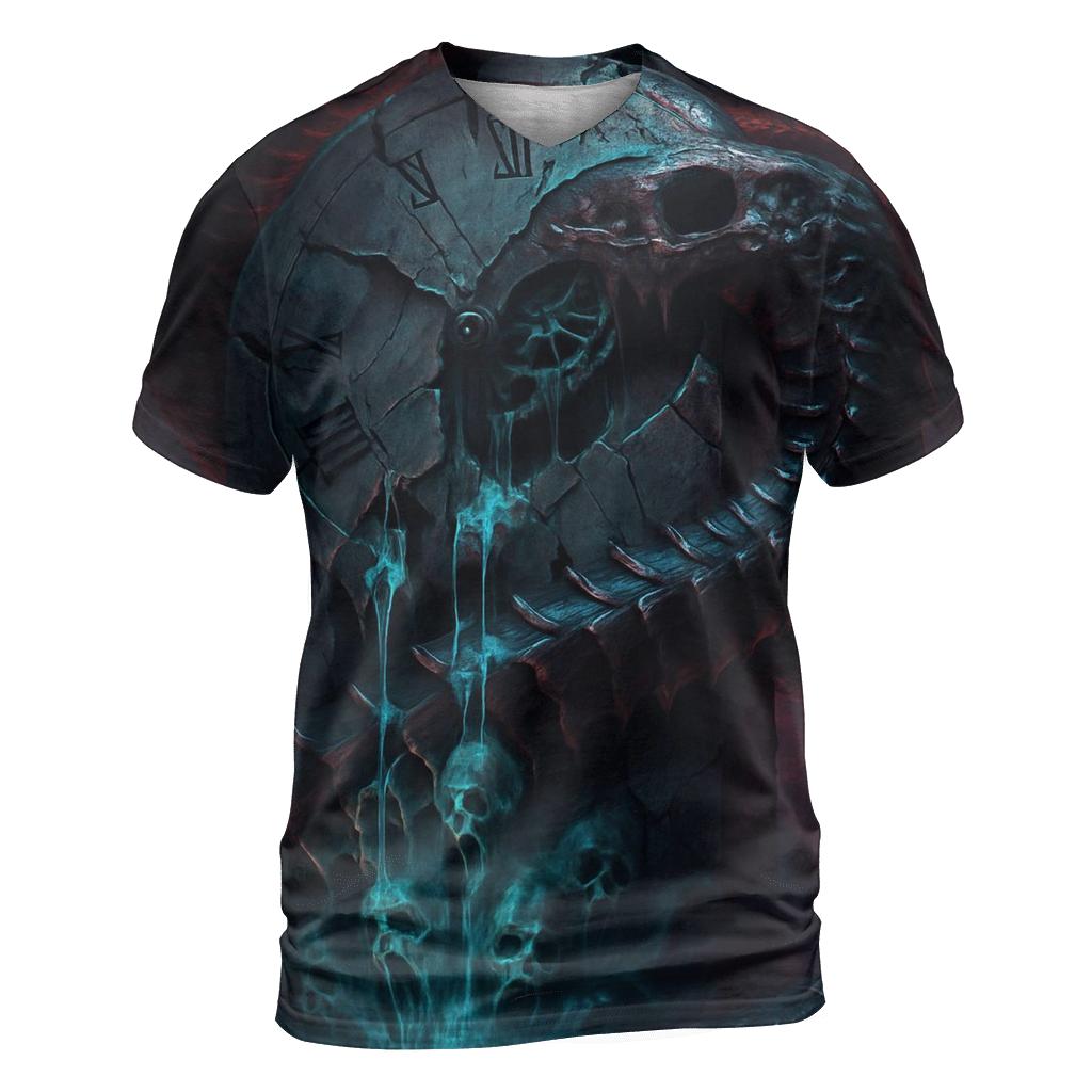 Serpent Of The Abyssal Clock creative print fashion shirts