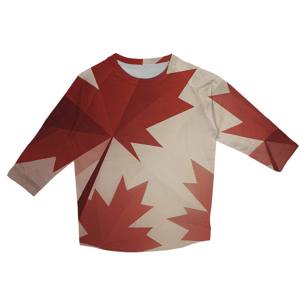 Canadian Maple Flag Canopy designer 3/4 sleeve blouses