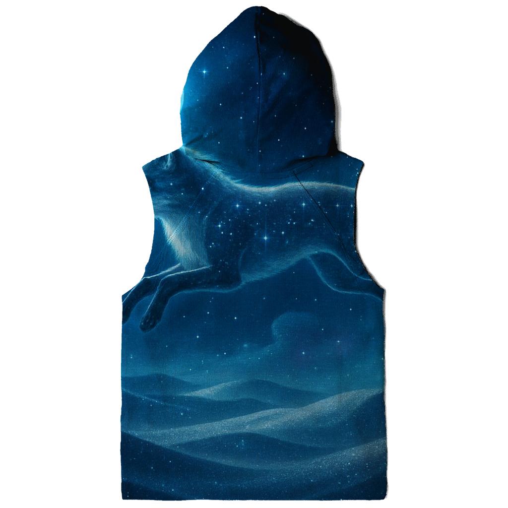Celestial Fox Over The Star Dunes printed hoodies