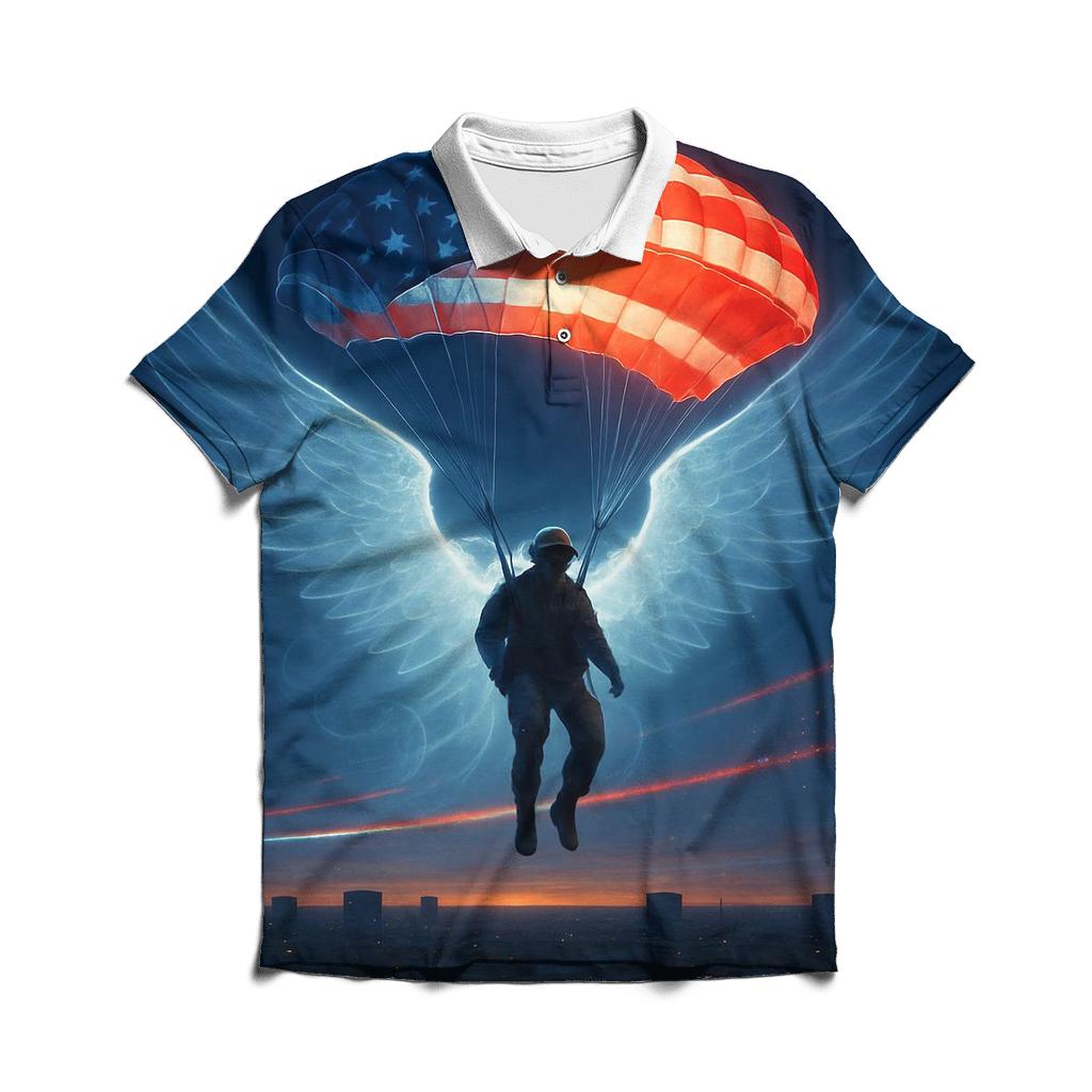 Guardian Angel Paratrooper Descent classic pique polos