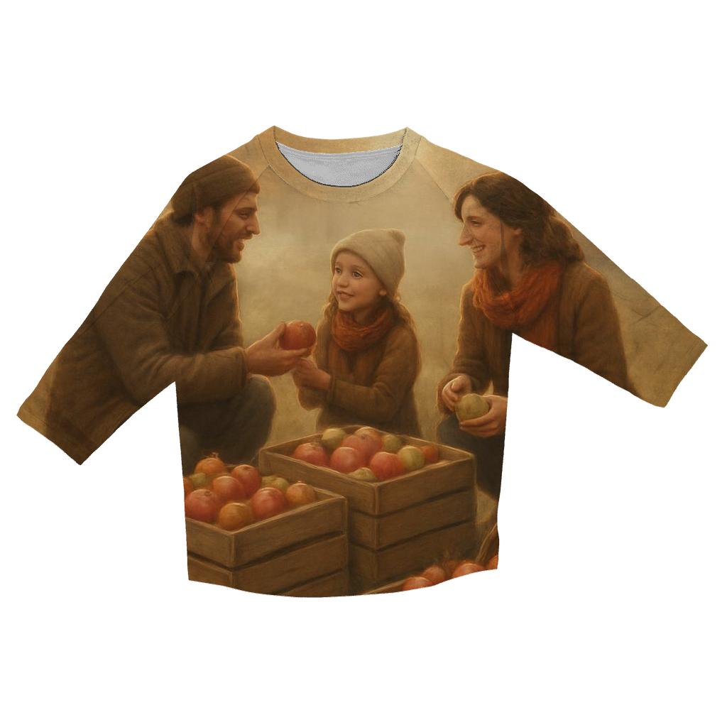 Morning Orchard Gratitude Harvest casual three quarter sleeve shirts