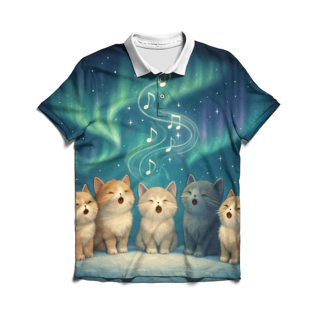Aurora Symphony Cat Chorus stylish collar polo tees