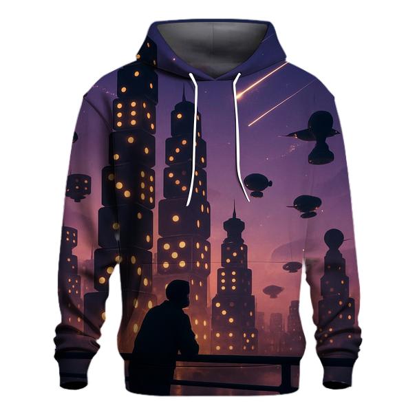 Dice Tower City At Dusk heavyweight hoodies
