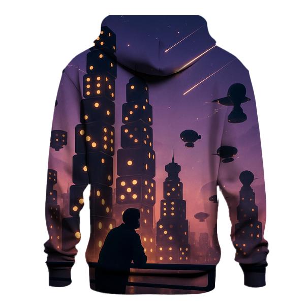 Dice Tower City At Dusk heavyweight hoodies