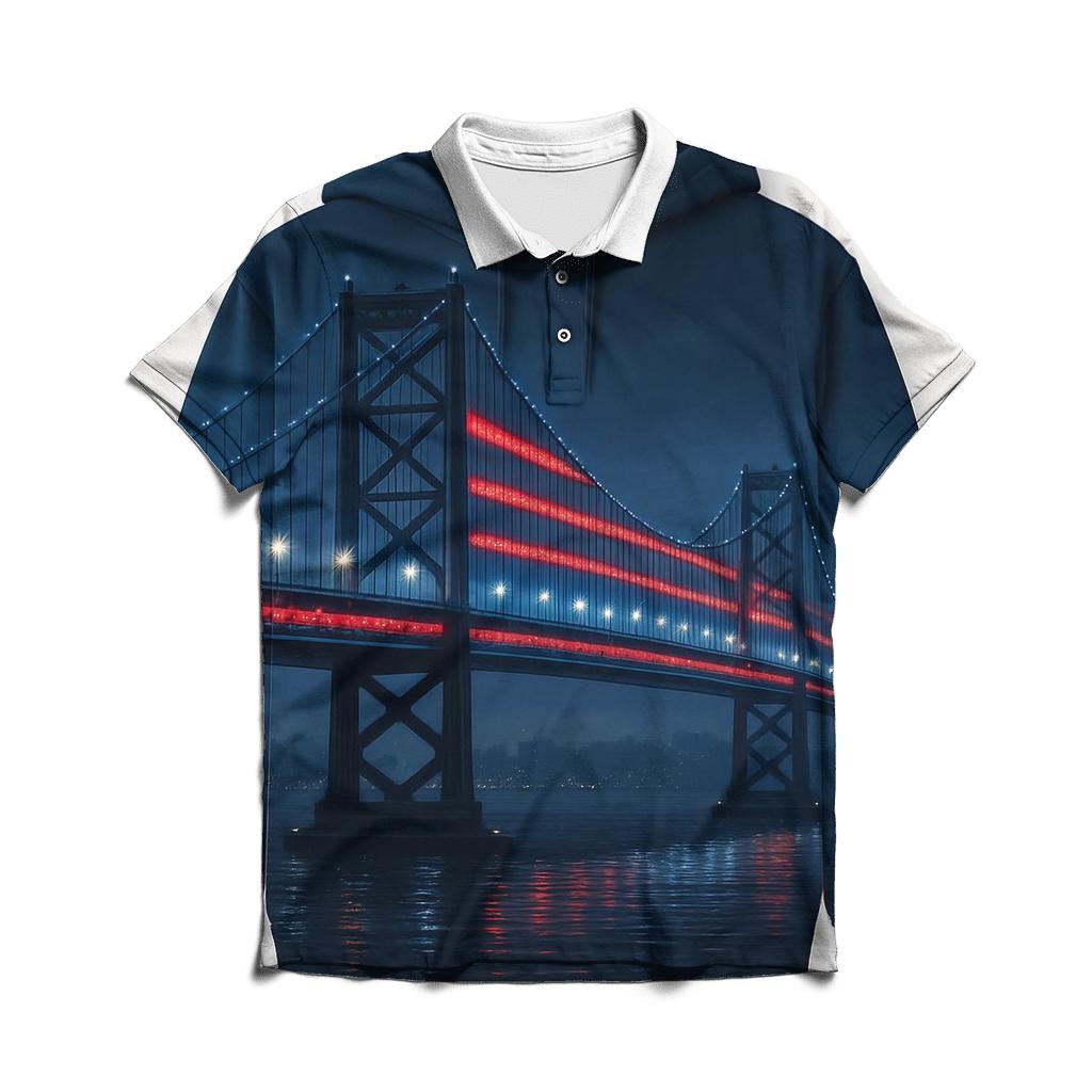 Steel Bridge Star Spangled Crossing personalized polo shirts