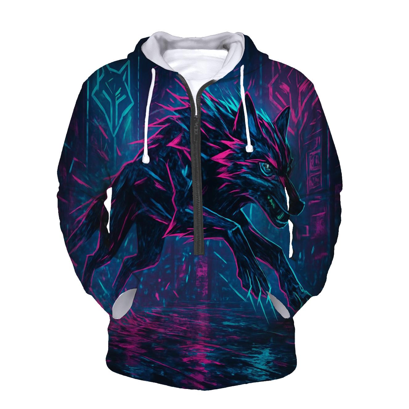 Neon Tide Urban Wolf heavyweight hoodies