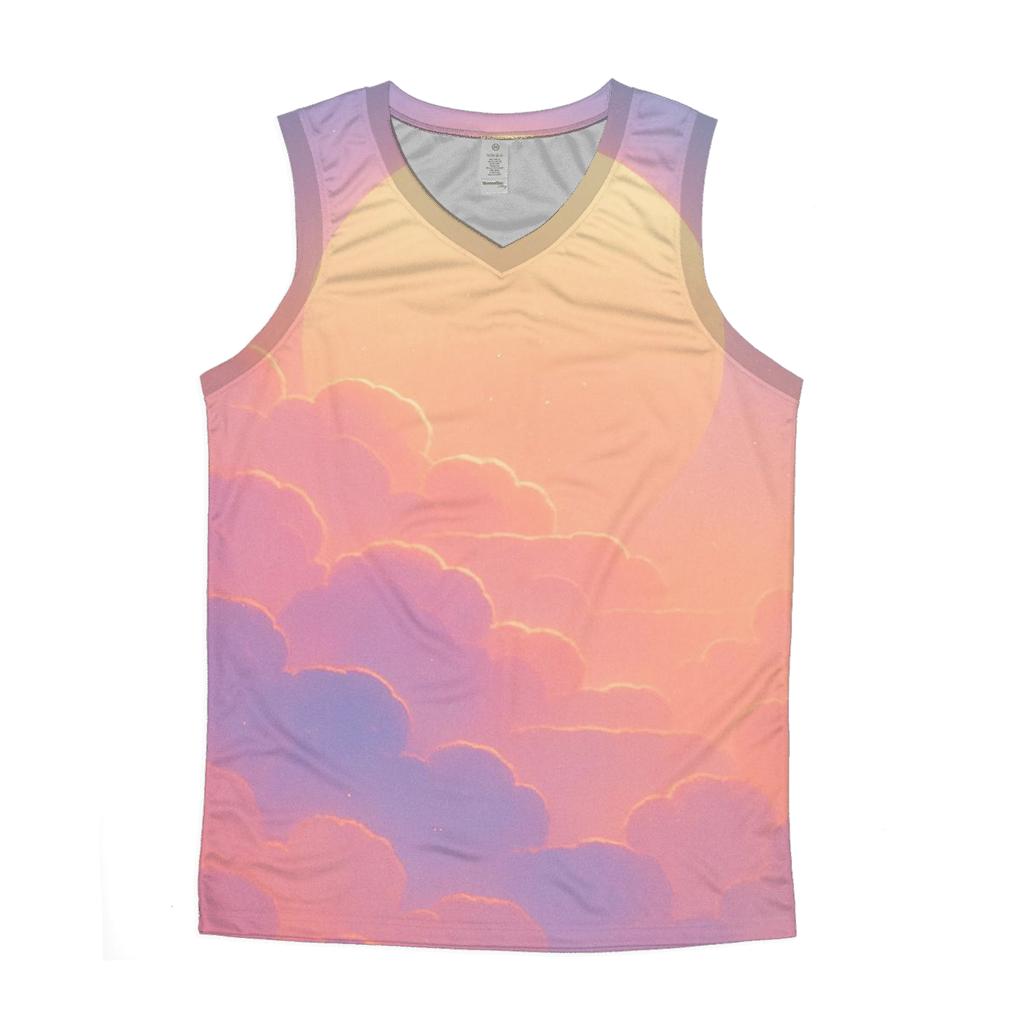 Cloud Steps To The Setting Sun sports performance tank tops