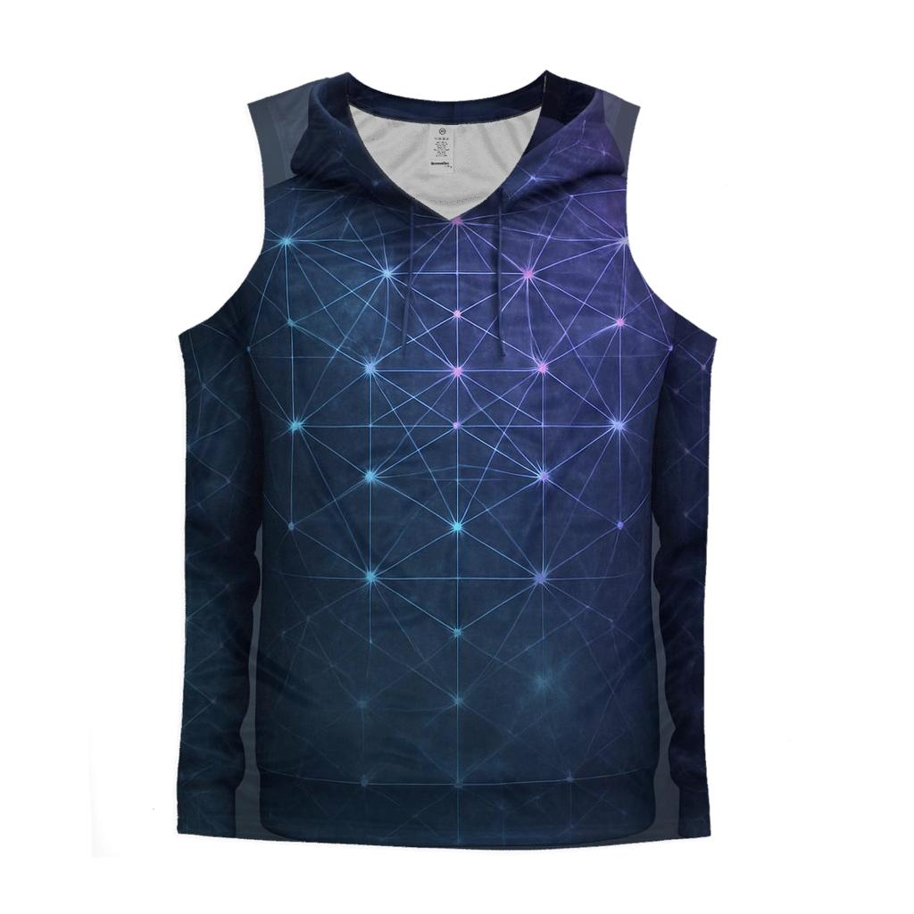 Galactic Lattice Gradient graphic print tank tops