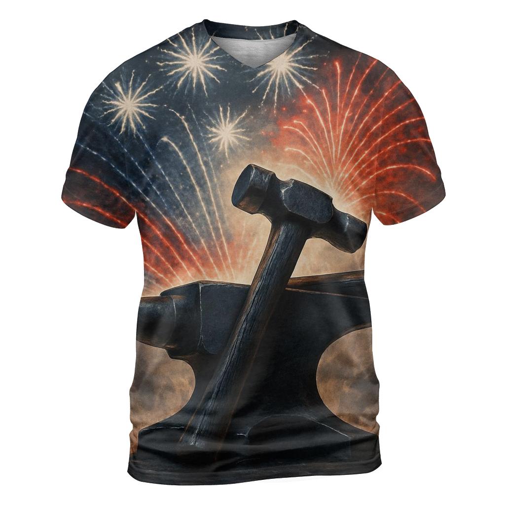 Firework Forge Of Freedom statement graphic shirts