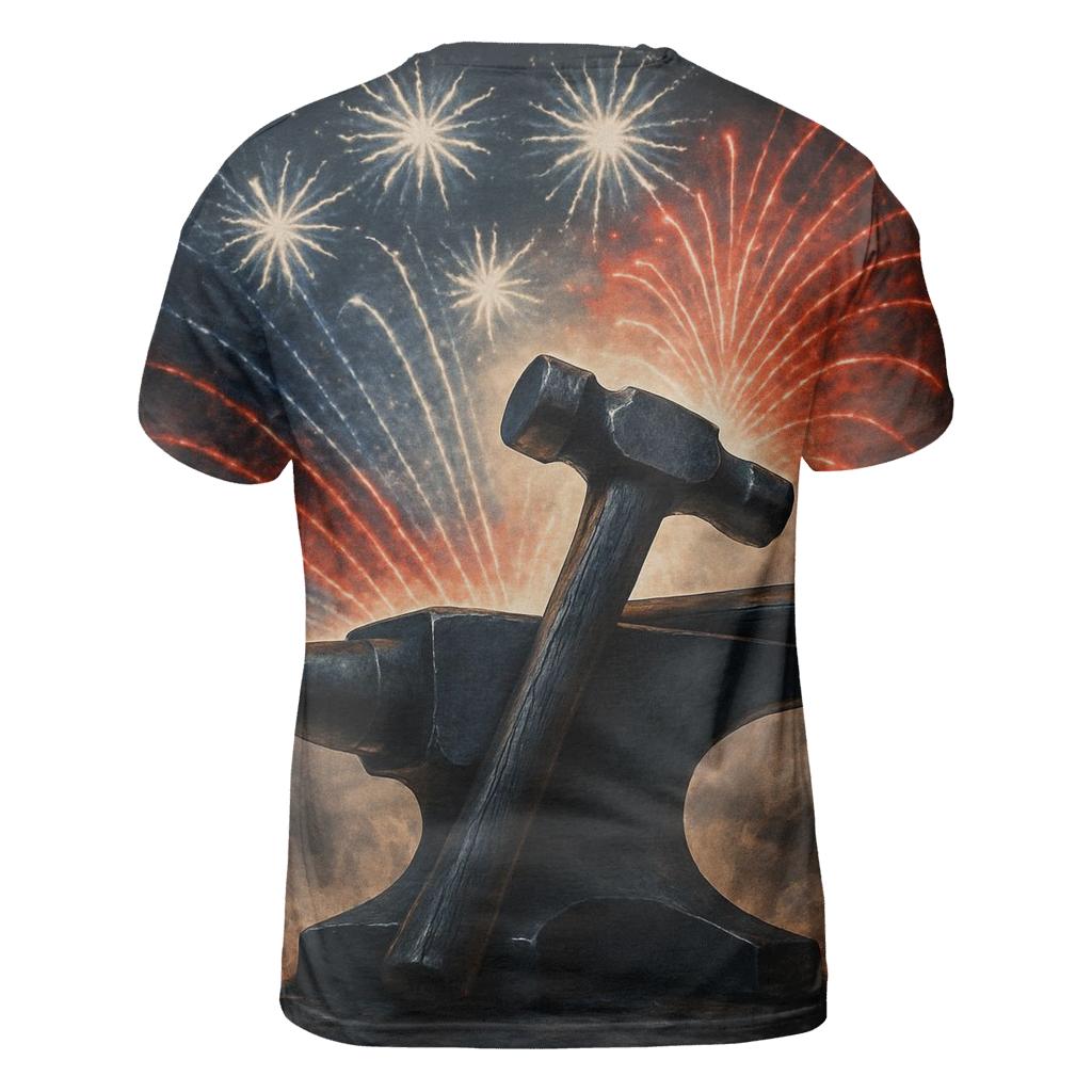Firework Forge Of Freedom statement graphic shirts