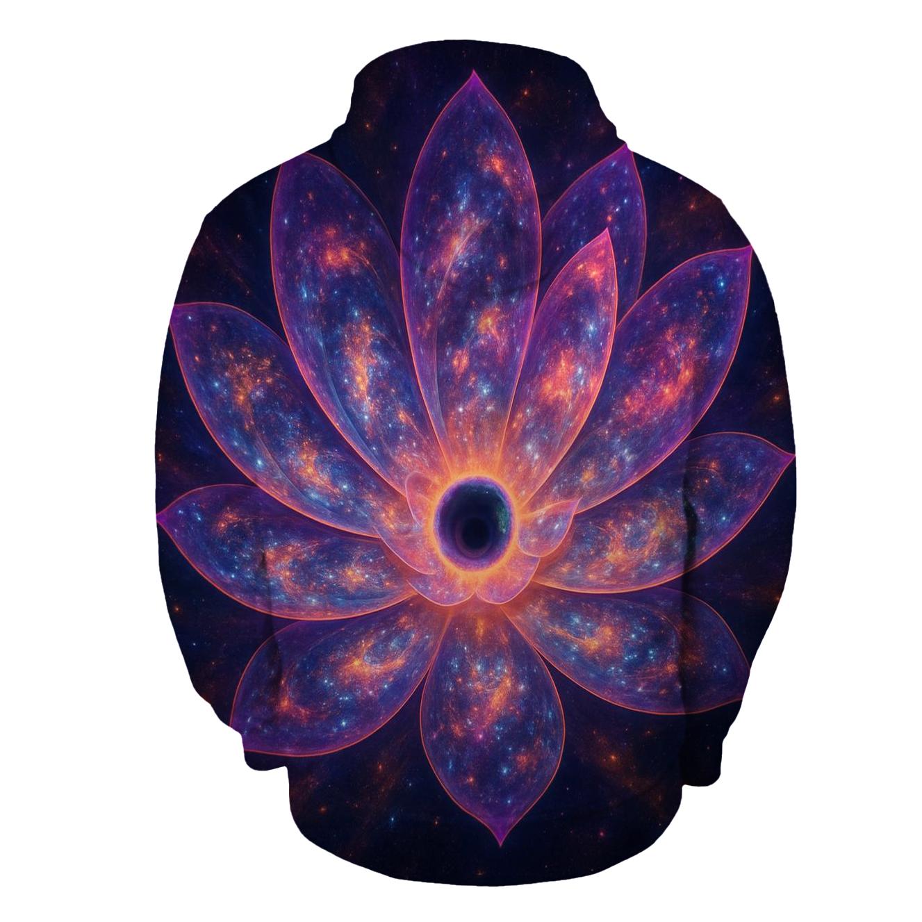 Quantum Lotus Galaxy Bloom pullover hoodies