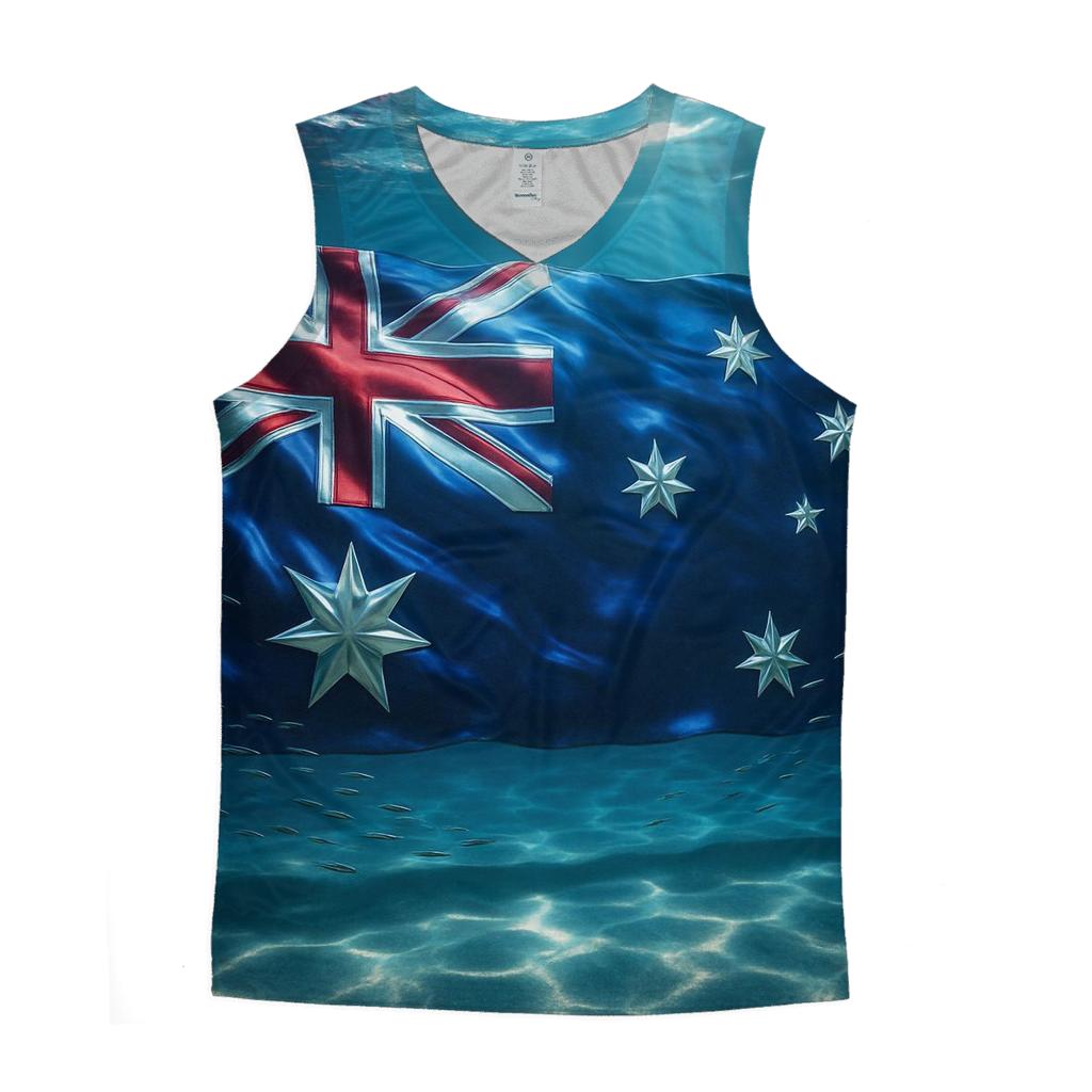 Australian Ocean Flag Currents sports performance tank tops