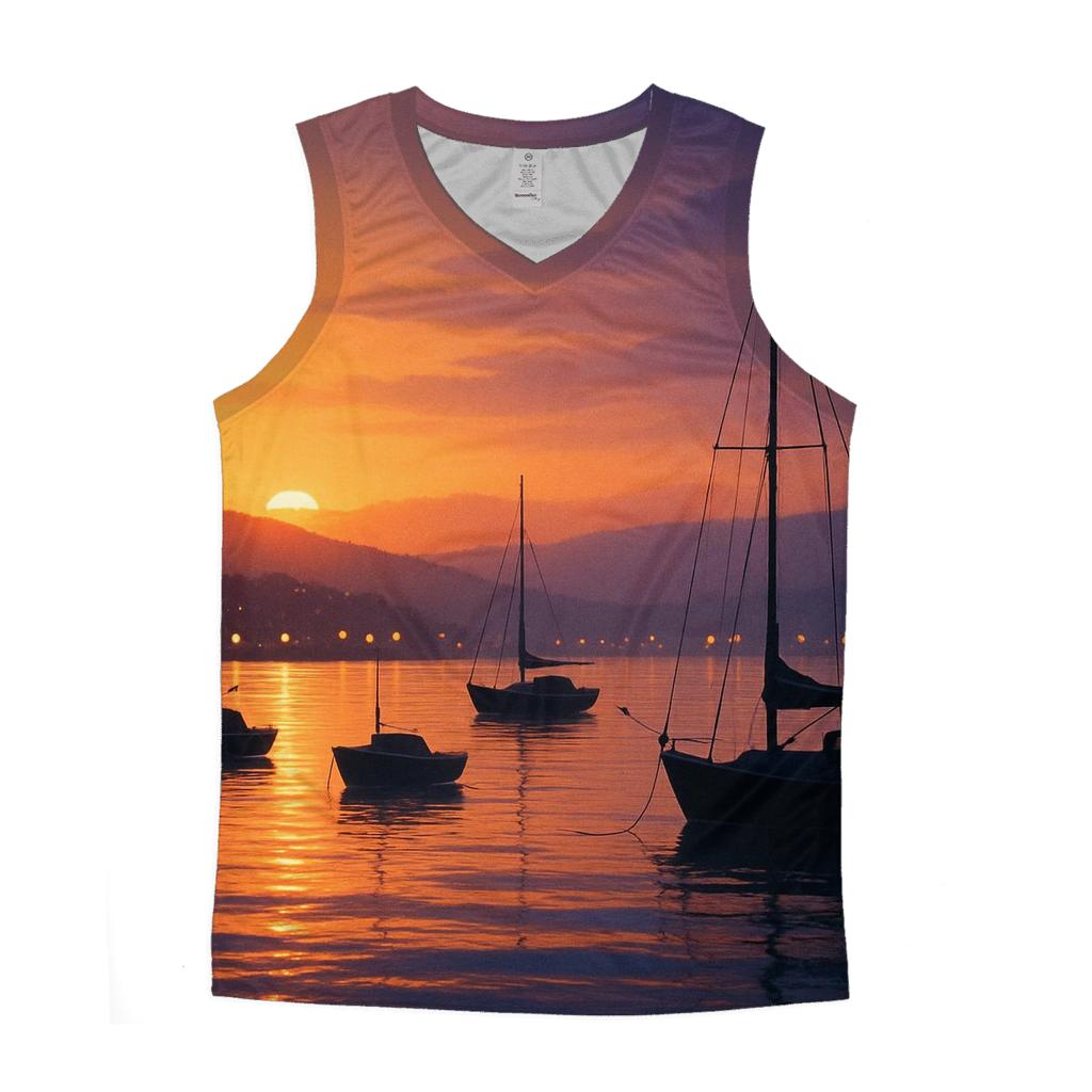 Harbor Lights At Last Glow personalized athletic tanks