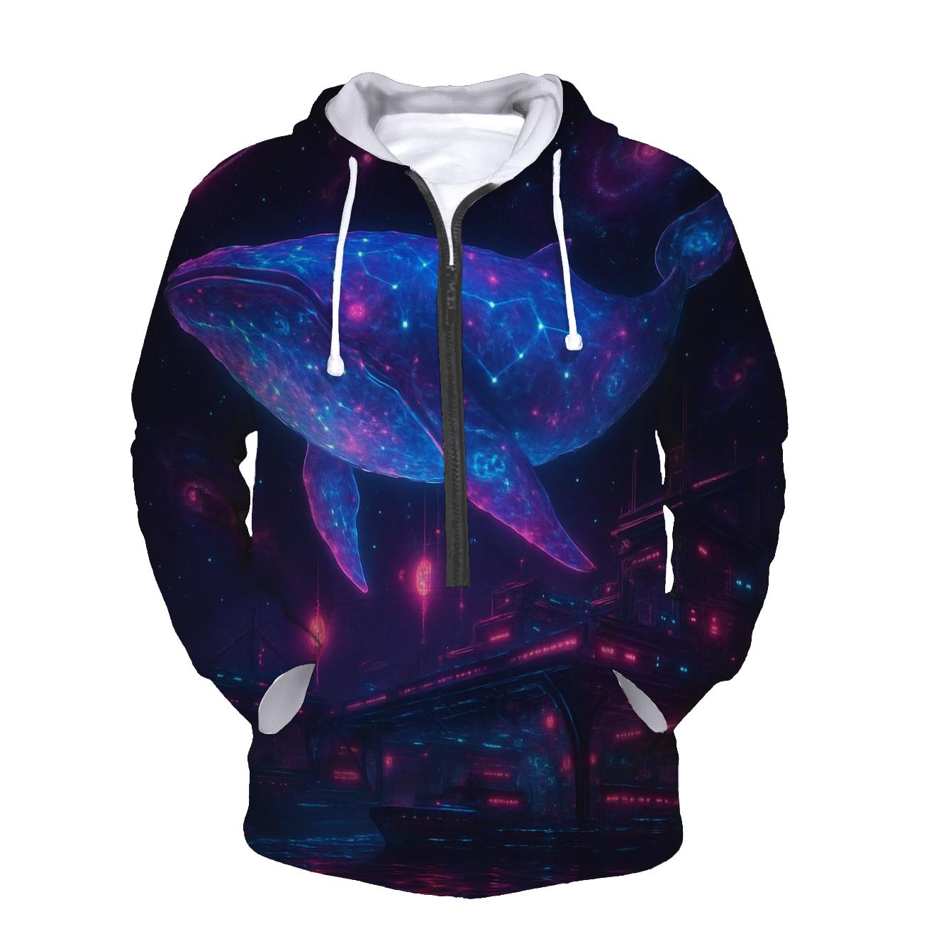 Neon Whale Through The Star Harbor hoodie styles