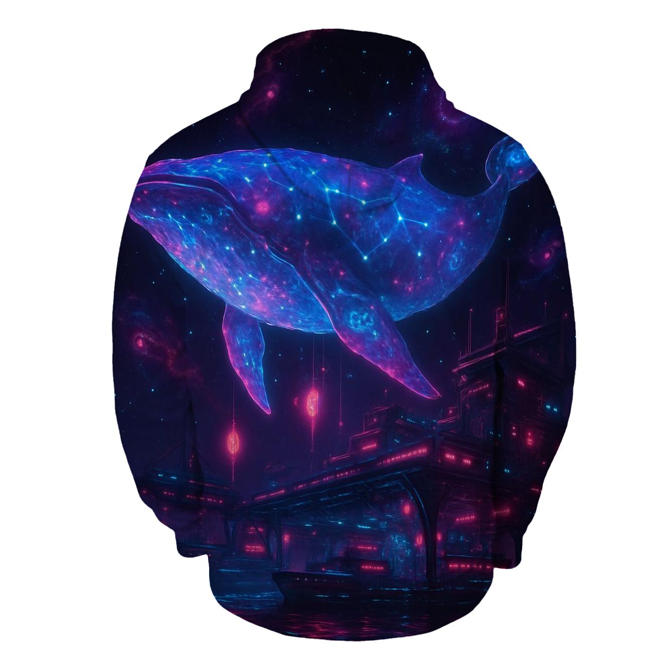 Neon Whale Through The Star Harbor hoodie styles