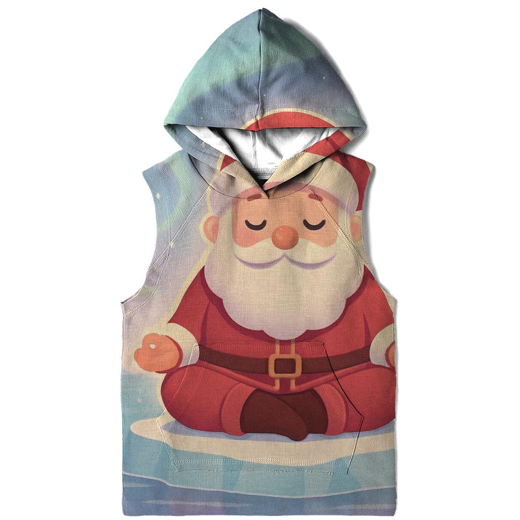 Polar Lights Meditation Santa printed hoodies