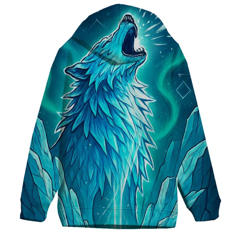 Celestial Frostbite Wolf hoodie designs