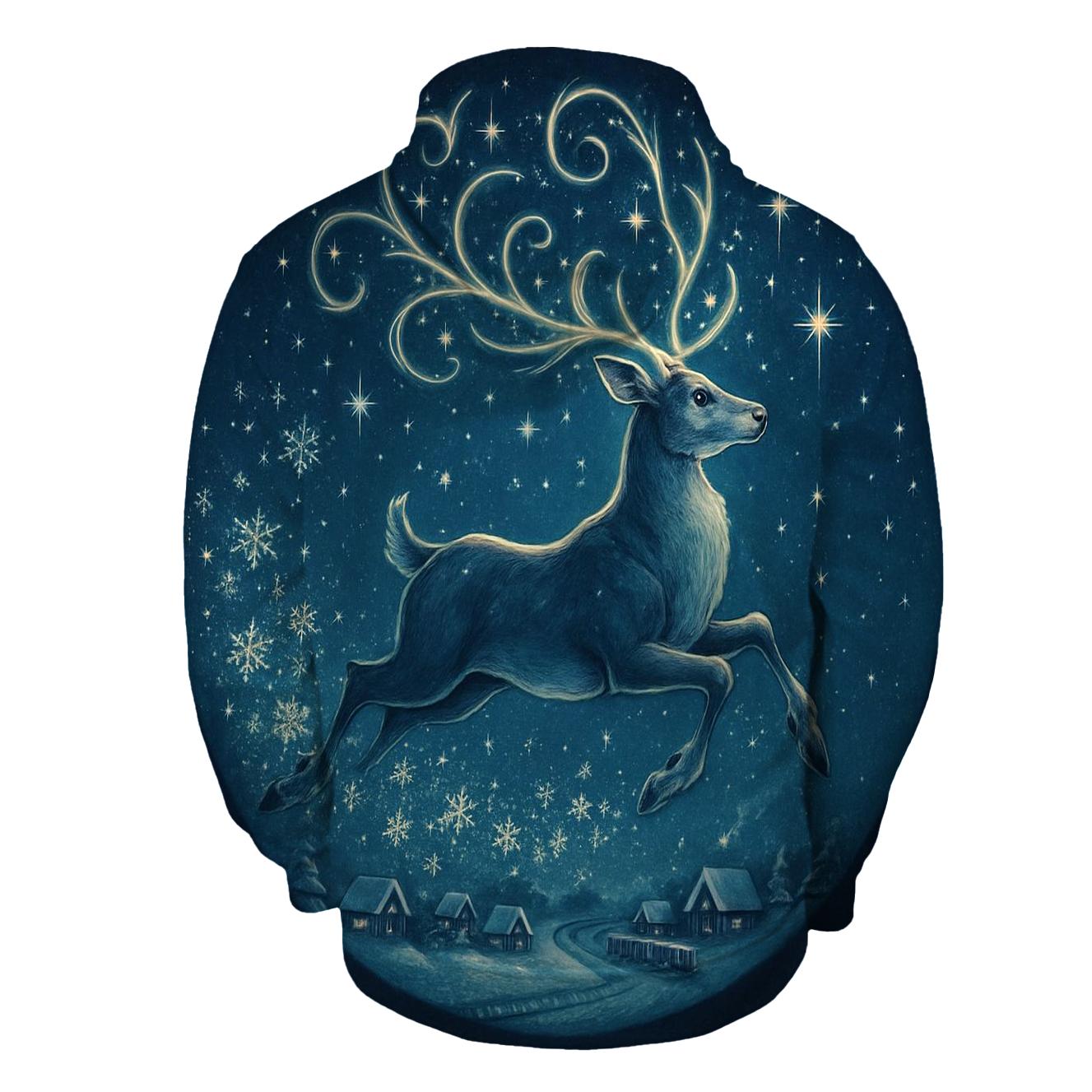 Midnight Reindeer Sky Parade custom hoodies