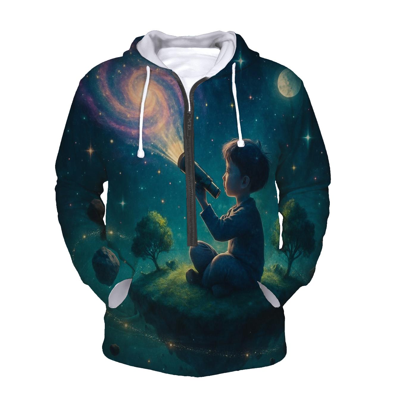 Stargazer Child On The Floating Island designer hoodies