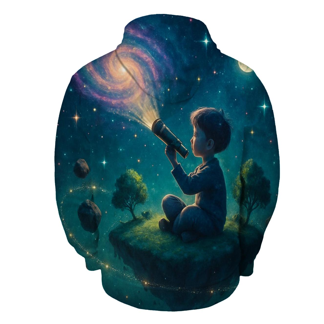 Stargazer Child On The Floating Island designer hoodies