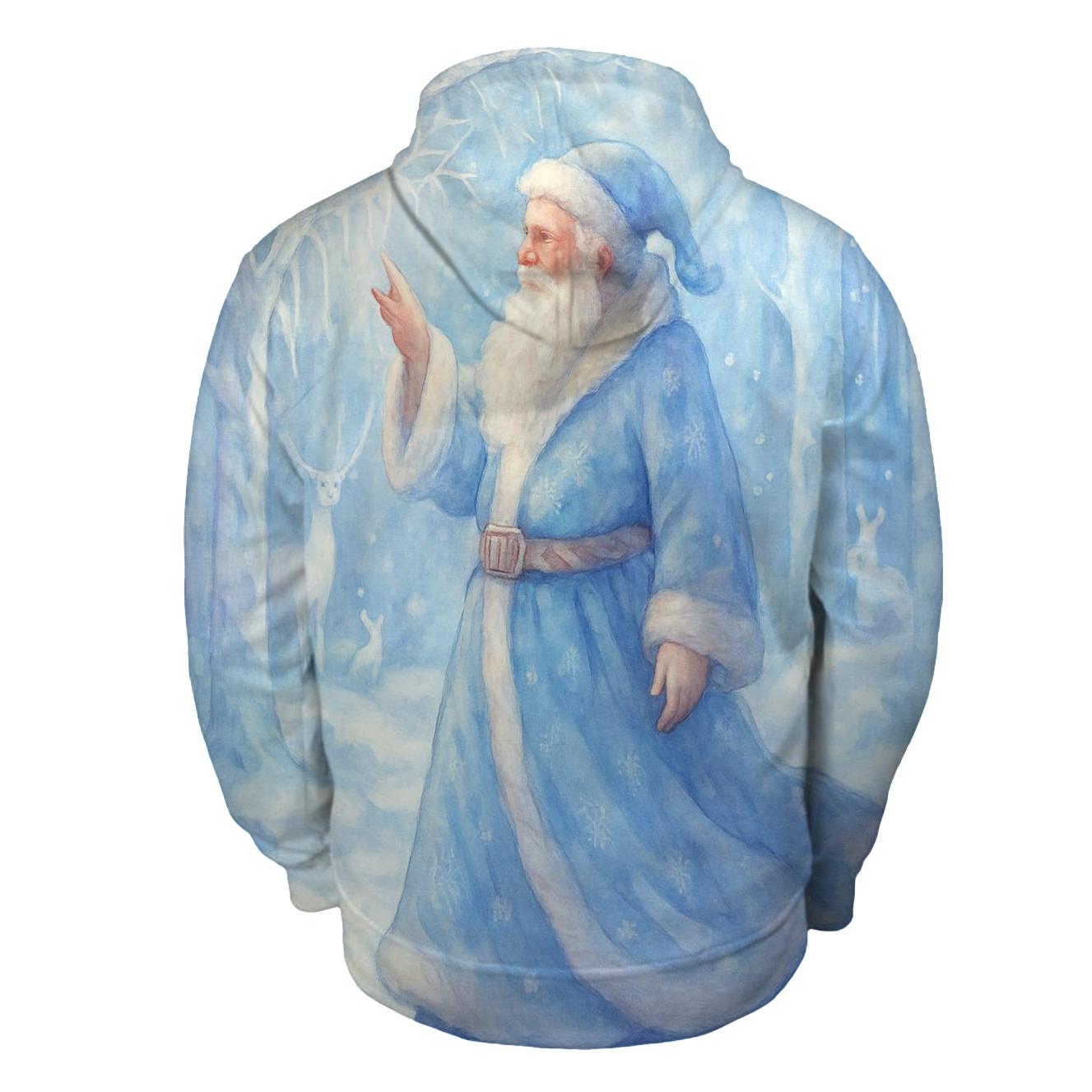 Frosted Crystal Forest Santa hoodies fashion